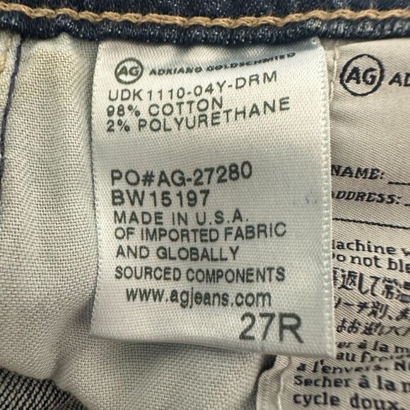 AG Adriano Goldschmied The Stilt Cigarette Leg Blue Denim Jeans 27R Womens - Picture 6 of 11